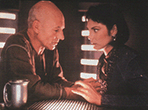 Patrick Stewart et Michelle Forbes (Picard et Ro Laren)